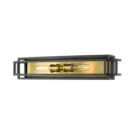 Z-Lite Titania 2 Light Vanity, Bronze + Olde Brass 454-2V-BRZ-OBR